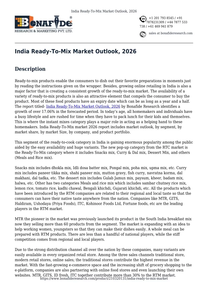 india ready to mix market outlook 2026