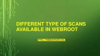 different type of scans available in webroot