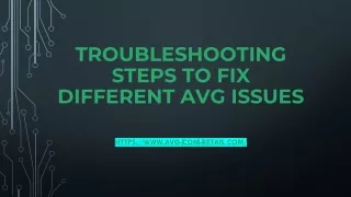 troubleshooting steps to fix different avg issues