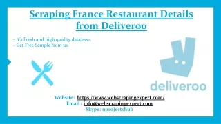 scraping france restaurant details from deliveroo