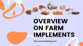 Farm Implements That makes farmers life Easy