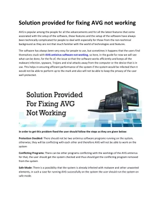 solution provided for fixing avg not working