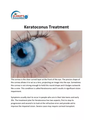 Keratoconus Treatment in Trivandrum | Dr Anup's Insight Eye Hospital