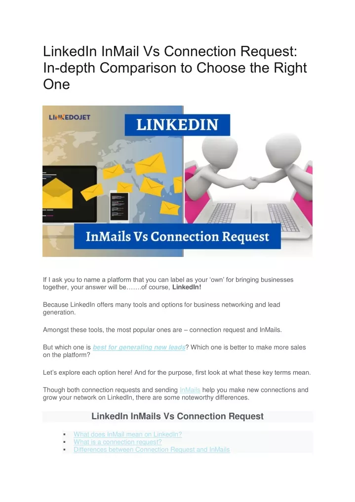 linkedin inmail vs connection request in depth