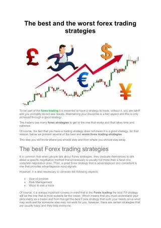 The best and the worst forex trading strategies