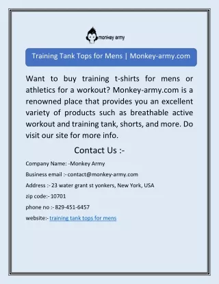 training tank tops for mens monkey army com