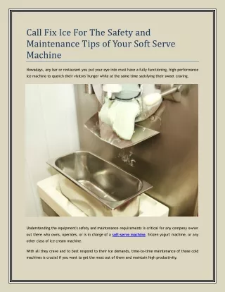 call fix ice for the safety and maintenance tips