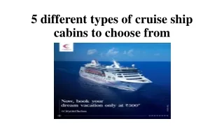 5 different types of cruise ship cabins to choose from