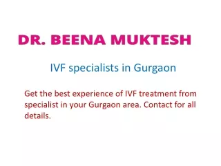 ivf specialists in gurgaon