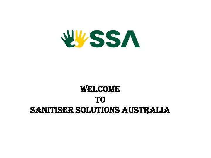 welcome to sanitiser solutions australia