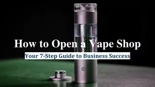 how to open a vape shop