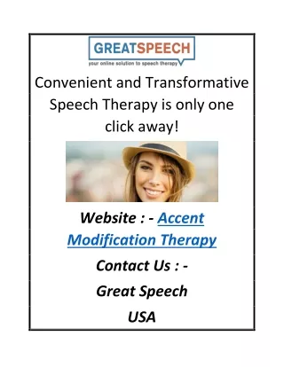 convenient and transformative speech therapy