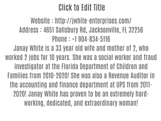 J White Credit University