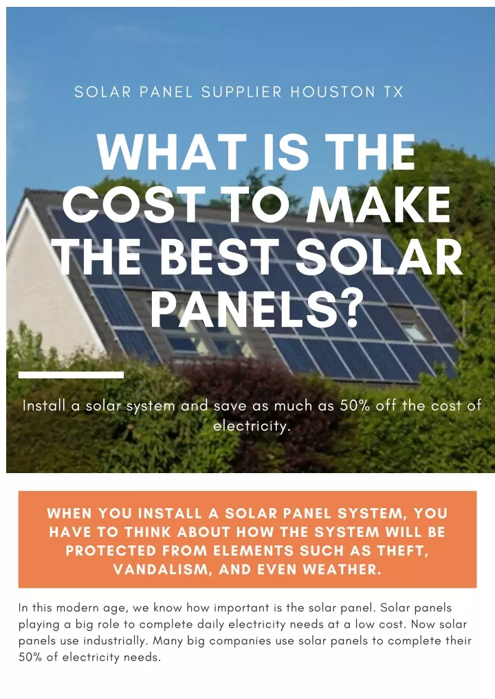 solar panel supplier houston tx