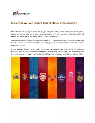know who will win today s cricket match with