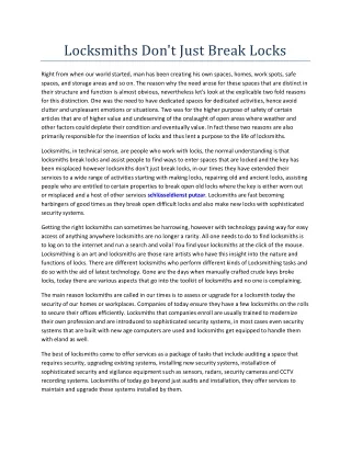 locksmiths don t just break locks