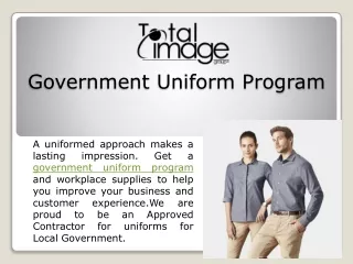 government uniform program