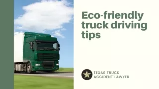 Eco-Friendly Truck Driving Tips