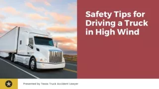 Safety Tips for Driving a Truck in High wind