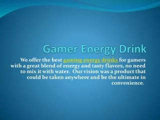 gamer energy drink