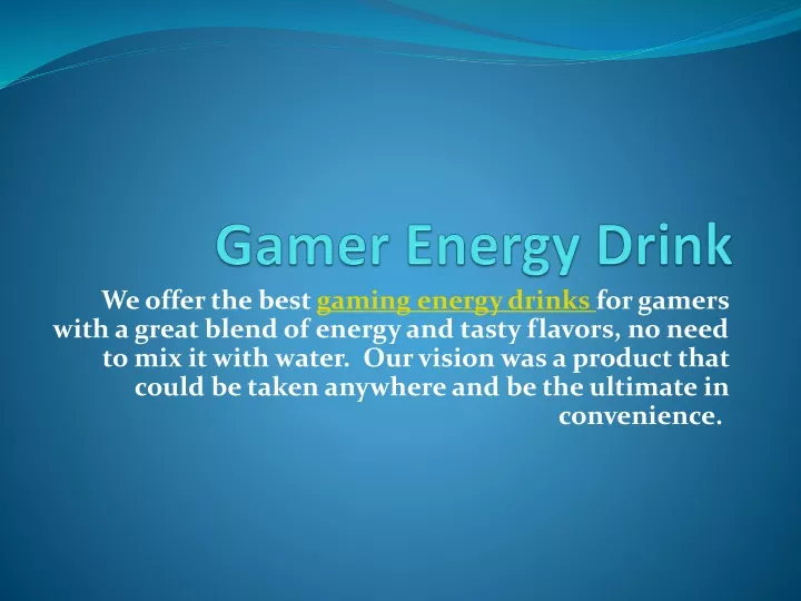 gamer energy drink