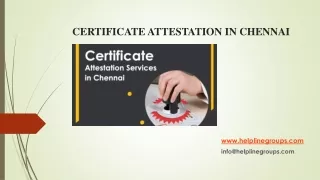 CERTIFICATE ATTESTATION IN CHENNAI