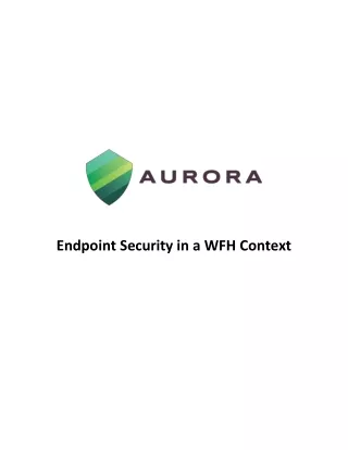 endpoint security in a wfh context