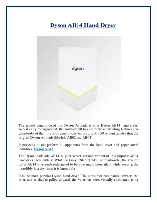 dyson ab14 hand dryer