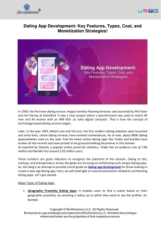 dating app development key features types cost