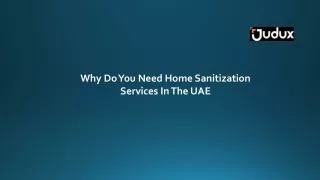 Why Do You Need Home Sanitization Services In The UAE
