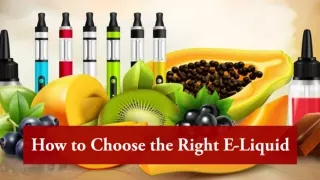 how to choose the right e liquid