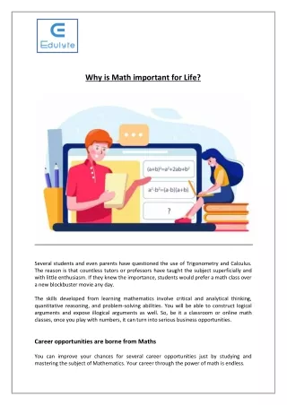 why is math important for life