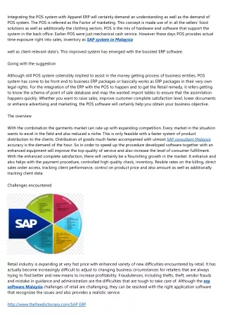 integrating the pos system with apparel erp will