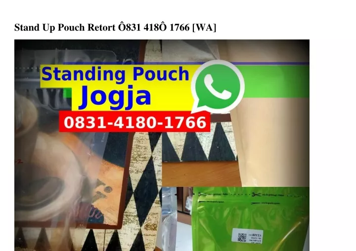 stand up pouch retort 831 418 1766 wa