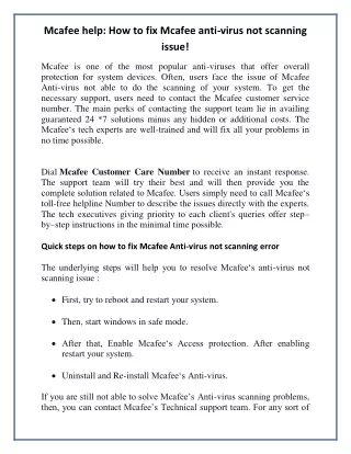 mcafee help how to fix mcafee anti virus