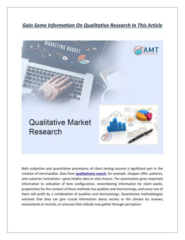 gain some information on qualitative research