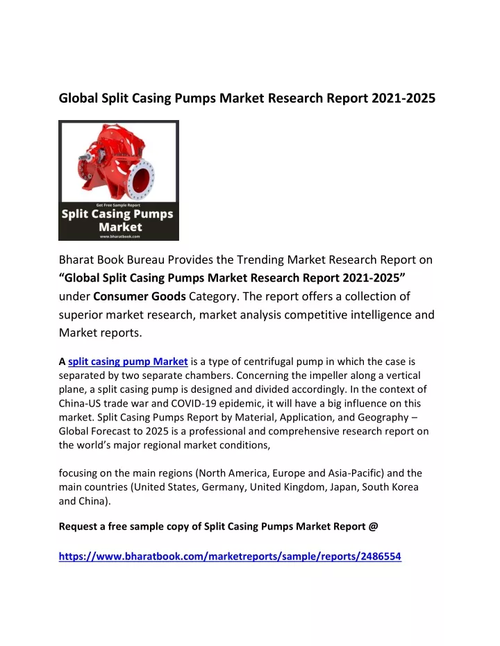 global split casing pumps market research report