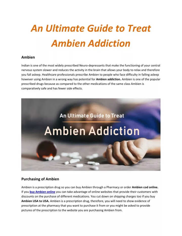 an ultimate guide to treat ambien addiction