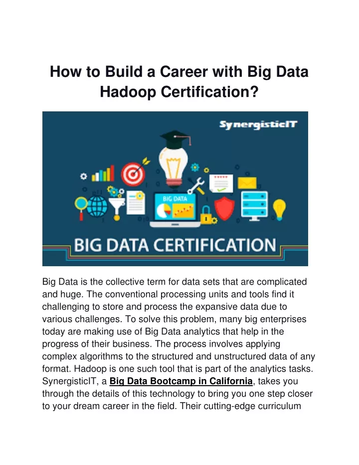 how to build a career with big data hadoop