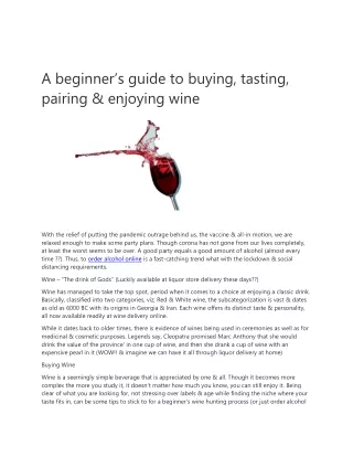 a beginner s guide to buying tasting pairing