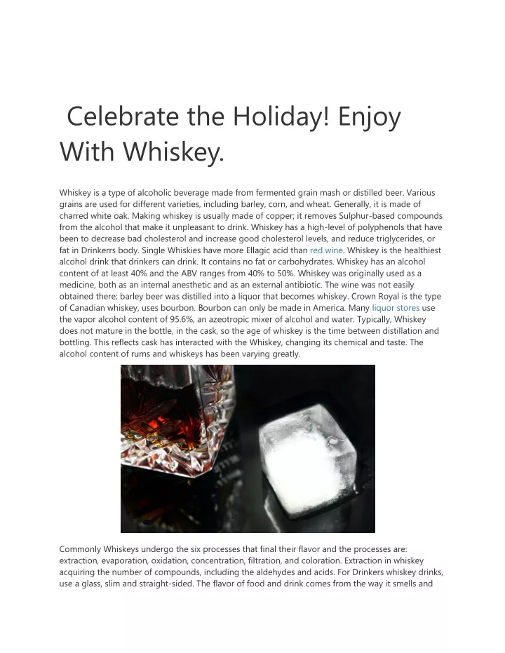 celebrate the holiday enjoy with whiskey