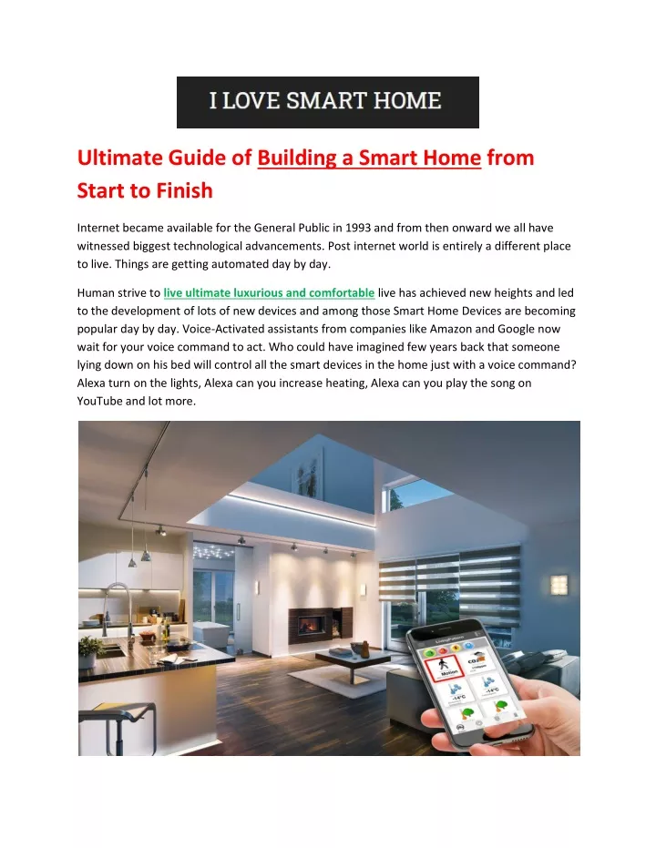 ultimate guide of building a smart home from