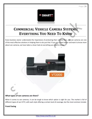 Commercial Vehicle Camera Systems: Everything You Need To Know