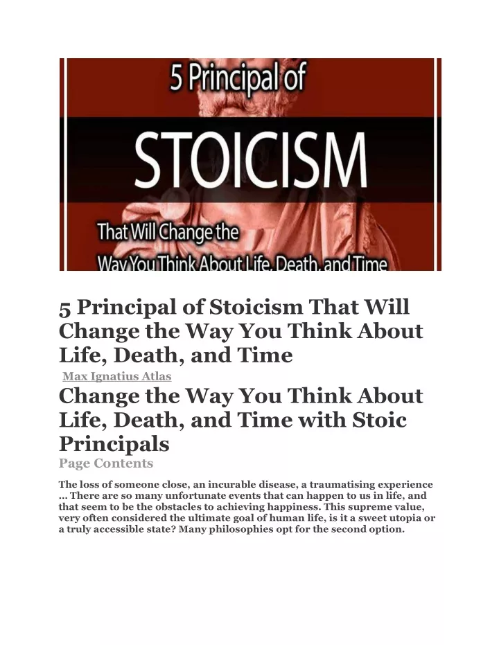 5 principal of stoicism that will change