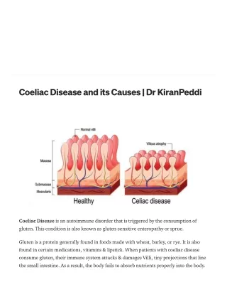 Coeliac Disease and its Causes