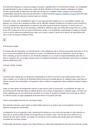 Dónde comprar espuma a medida, presentamos para ti K'Foam, el mejor ecommerce