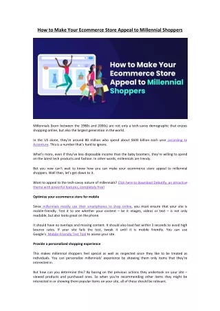 how to make your ecommerce store appeal