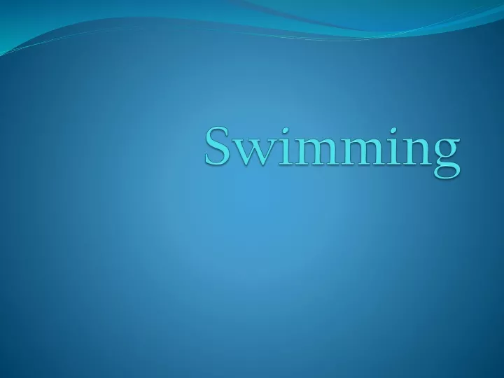 swimming