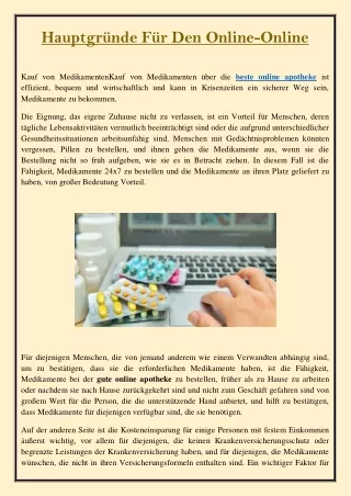 hauptgr nde f r den online online