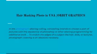 Hair Masking Photo in USA _ORBIT GRAPHICS
